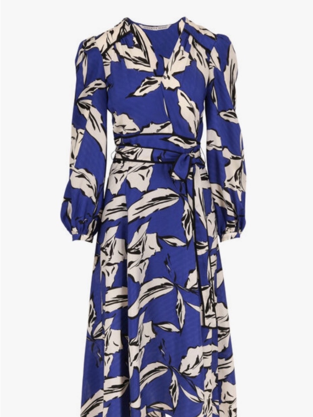 Veronica Beard Midi Dress | Cobalt Blue Abstract Print | Size 6